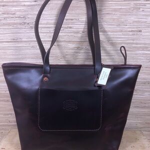 Orox Leather Co Leather Shoulder Tote Bag Handmade Purse Large mahogany Merces